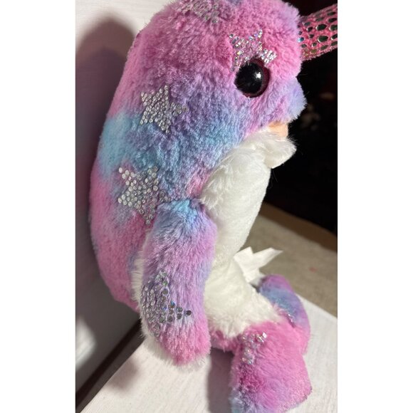 Ripleys Believe It Or Not Narwhal Plush Toy Blue Pink White Ocean 10" Sitting - Picture 4 of 9
